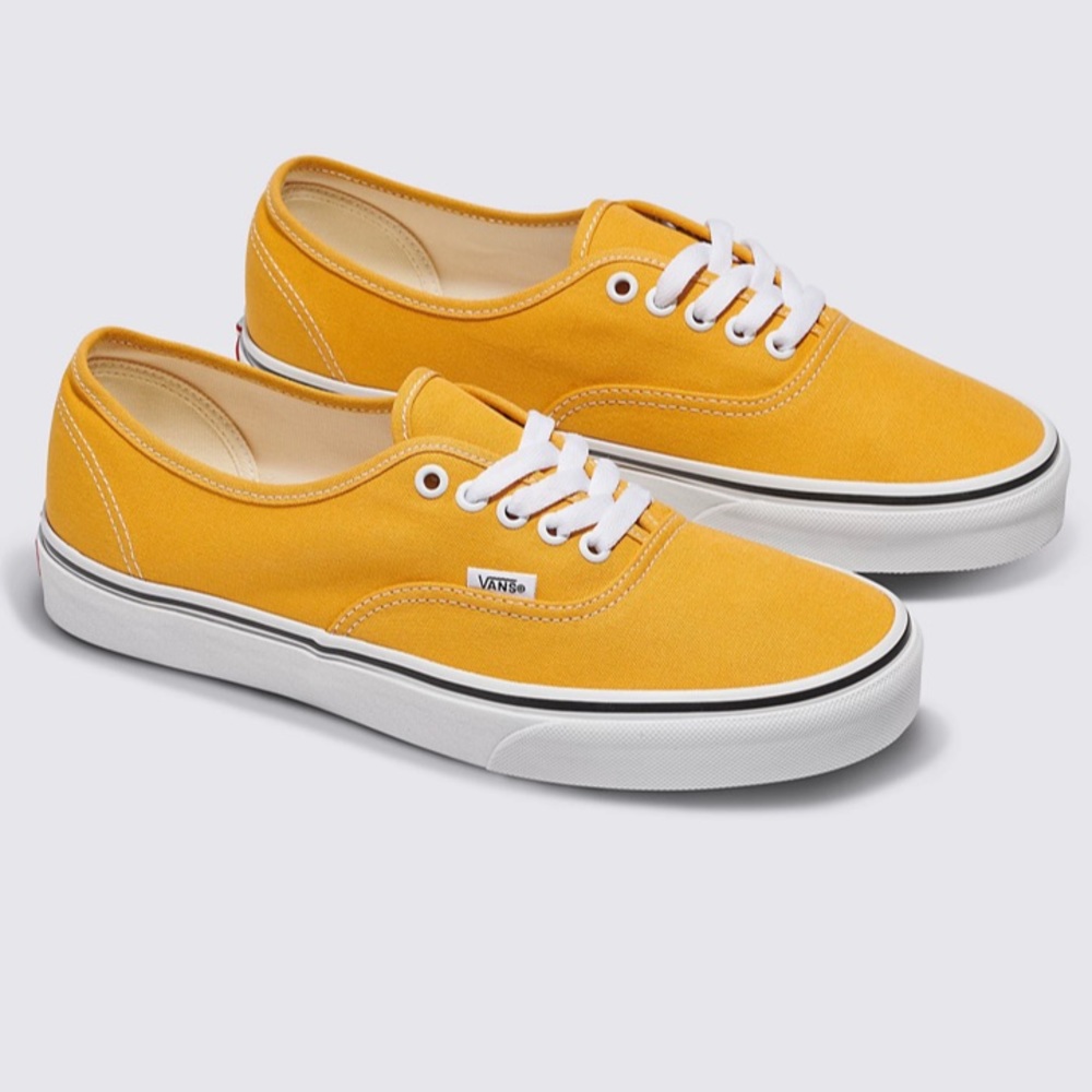 Vans Yellow Canvas Lace-Up Sneakers